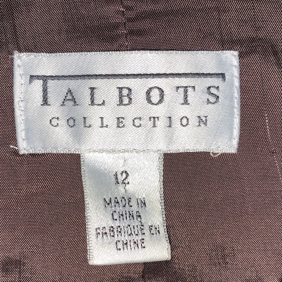 Talbots Rich Brown Women's Blazer Pure Silk - Picture 2 of 5